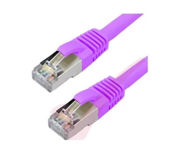 Patch Cord RJ45 CAT.6a F/UTP LSZH Snagless Purple - 5 M Full Copper