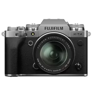 image of Fujifilm X-T4 Mirrorless Camera in Silver with XF18-55mm Lens