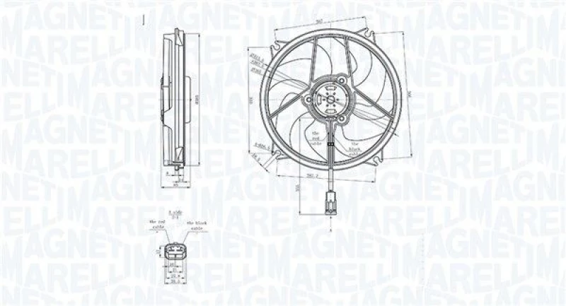 Image of MAGNETI MARELLI Fan, radiator MAGNETI MARELLI 069422839010
