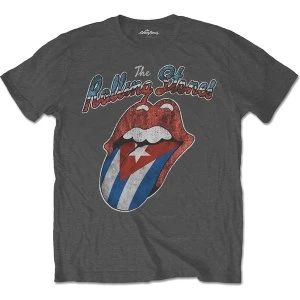Image of The Rolling Stones - Rocks Off Cuba Unisex Large T-Shirt - Grey