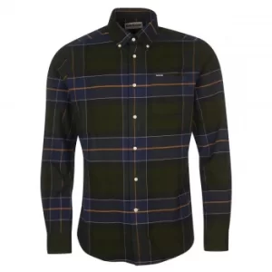 Image of Barbour Mens Lutsleigh Tailored Shirt Forest Large