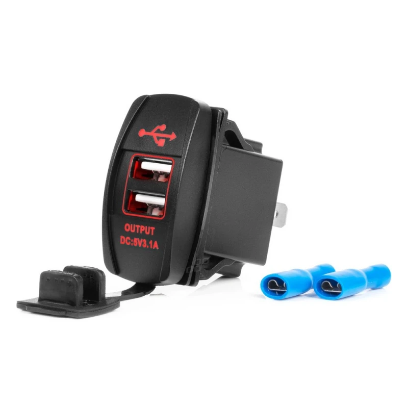 Image of AMiO 04228 Car mobile phone charger with moisture protection, Number of inlets/outlets: 2 Car mobile phone charger (100026)