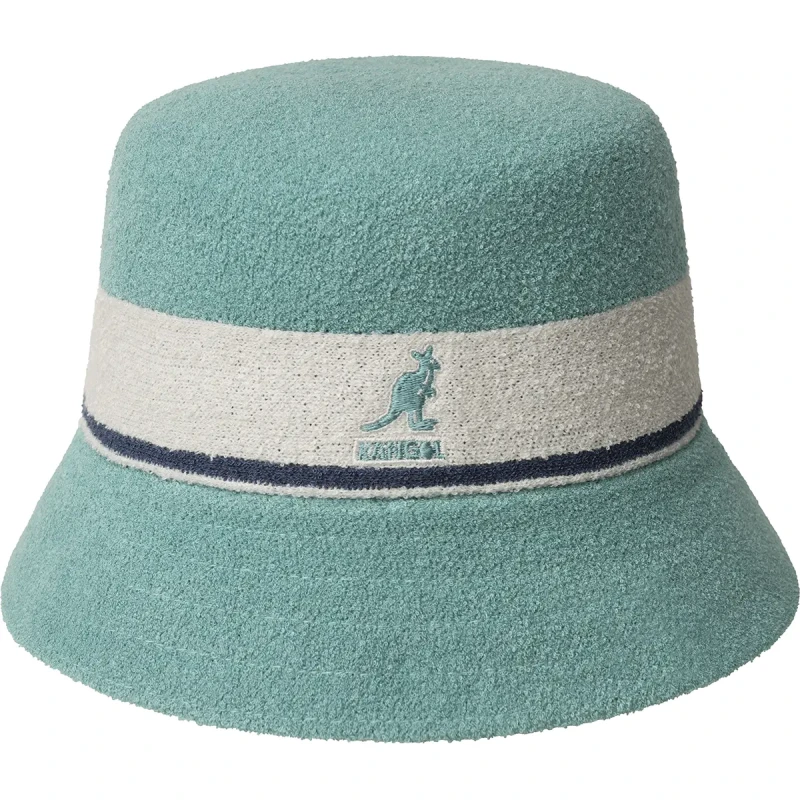 Image of Kangol Bob Kangol Bermuda Stripe Bucket Turquoise Unisex M (56/57 cm)