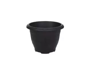 image of Whitefurze Venetian Round Planter, 33cm, Black