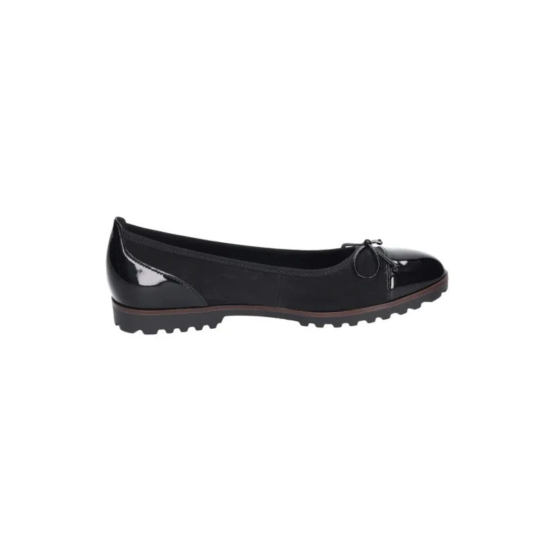 Image of Gabor Navy leather ballerina shoes For Her Gabor Noir Female 36