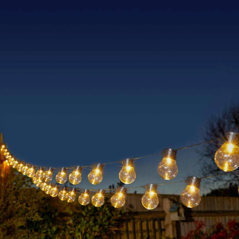 Image of SuperBright LED GloBulb String Light (Set of 40 Lights) Warm White