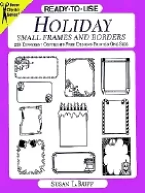 Image of ready to use holiday small frames and borders 229 different copyright free