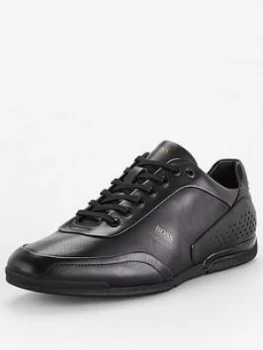 Image of Hugo Boss Saturn Low Leather Trainers Size 10 Men