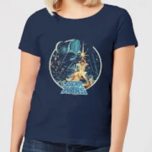 Image of Star Wars Vintage Victory Womens T-Shirt - Navy - L