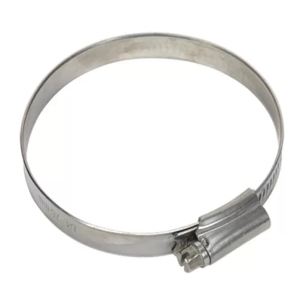 Image of Genuine SEALEY SHCSS3 Hose Clip Stainless Steel Ø64-76mm Pack of 10