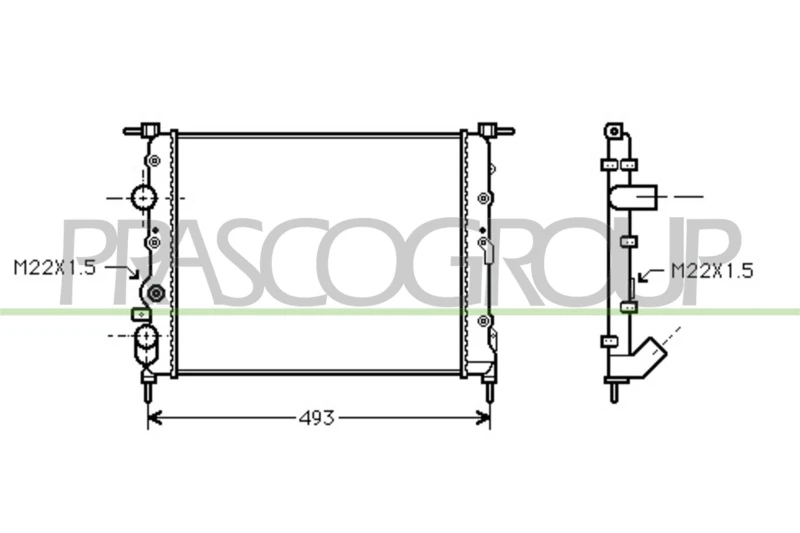 Image of PRASCO Engine radiator PRASCO DA220R001