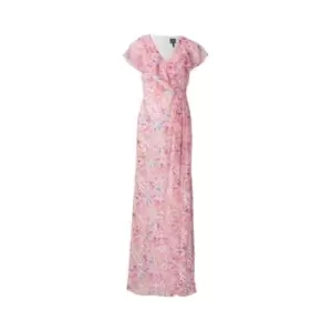 image of Adrianna Papell Printed Chiffon Surplice Gown - Multi