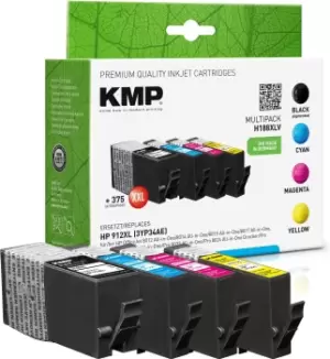 Image of KMP MULTIPACK H 188XLV ink cartridge 4 pc(s) Compatible Black,...