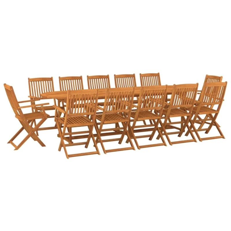 Image of VIDAXL 13 Piece Garden Dining Set 280x90x75cm Solid Wood Acacia Vidaxl 8720286701539