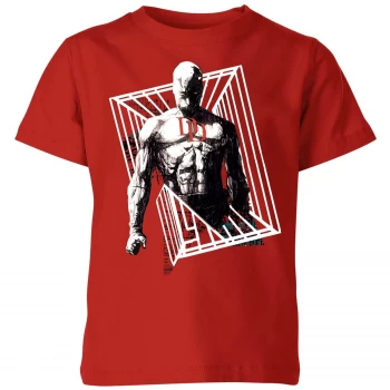 image of Marvel Knights Daredevil Cage Kids T-Shirt - Red - 7-8 Years