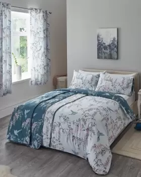 Image of Cotton Traders Midnight Garden Bedspread in Blue
