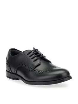 Image of Start-rite Brogue School Shoes - Black, Navy, Size 10 Younger
