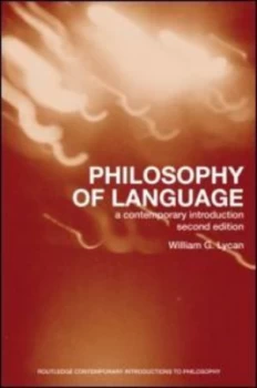 Image of Philosophy of Language by William G Lycan Book