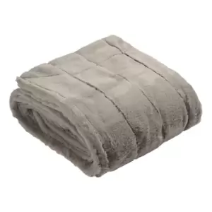 image of Empress Faux Fur Throw Grey / 140 x 200cm