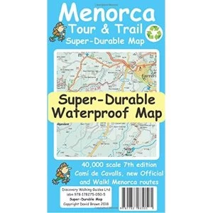 Image of Menorca Tour & Trail Super-Durable Map (7th edition) Sheet map, folded 2018