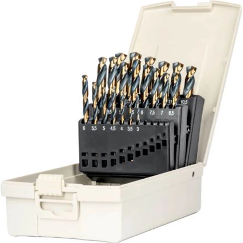 Image of Dormer A321 21 Piece HSS Steam & Bronze Tempered 3mm-13mm By 0.5mm Drill Set A321SETM21