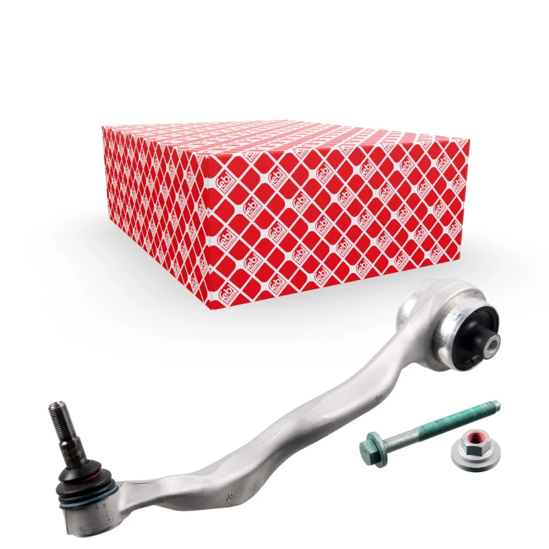 Image of FEBI BILSTEIN 45092 Suspension arm Control Arm, Aluminium, Front, with rubber mount, with fastening/mounting material Aluminium Track Control Arm (273