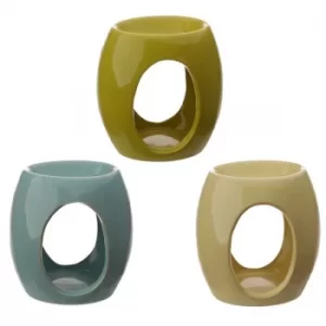 Image of Eden Abstract Ceramic Oil Burner with Oval Cut-out (1 At Random)