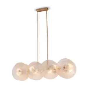 image of Aster Modern Pendant Ceiling Light Gold, Glass Shade