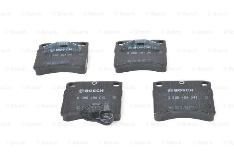 Image of Bosch 0 986 494 041 Brake pad set with integrated wear sensor, with mounting manual Low-Metallic Brake Pad Set,disc brake (402)