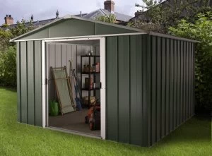 Yardmaster Deluxe Metal Shed with Support Frame - 10 x 10ft