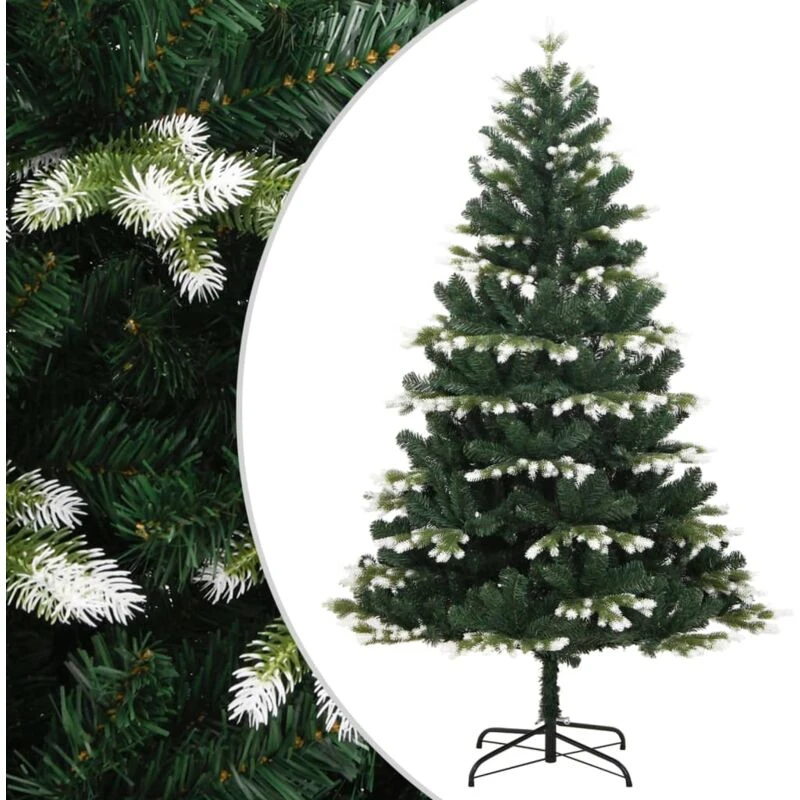 Image of VIDAXL Vidaxl - Artificial Hinged Christmas Tree with Flocked Snow 150cm 356756