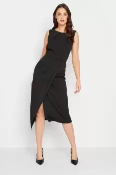 Tall Pleat Detail Midi Dress