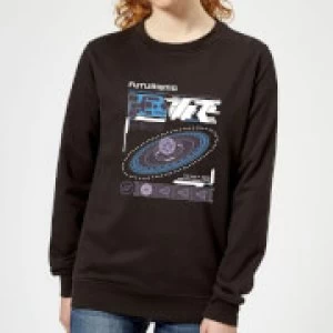 Image of Crystal Maze Futuristic Zone Womens Sweatshirt - Black