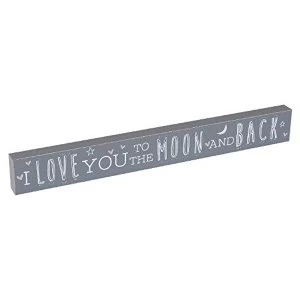 image of Love Life I Love You To The Moon Plaque