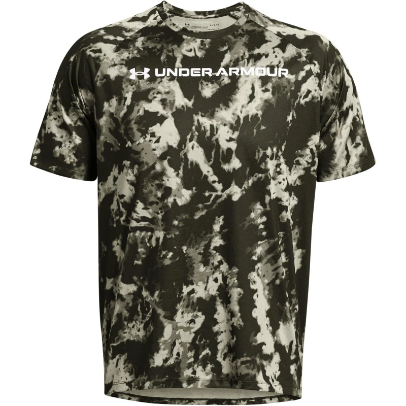 Image of Under Armour TECH ABC CAMO SS - Green Green S