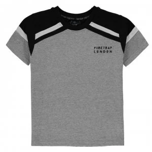 Image of Firetrap Short Sleeve T-Shirt Junior Boys - Grey Panel