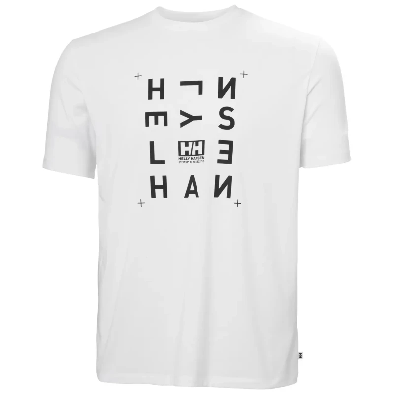 Image of T-Shirt Helly Hansen Skog graphic Blanc Male 2XL