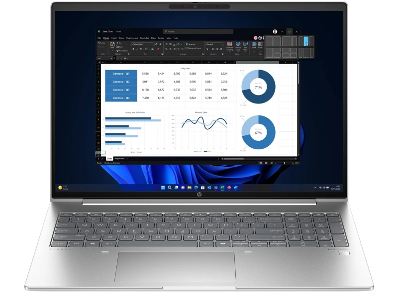 Image of HP ProBook 465 G11 AMD Ryzen 5 7535U Laptop 40.6cm (16") WUXGA 16GB DDR5-SDRAM 512GB SSD WiFi 6E (802.11ax) Windows 11 Pro Silver A23FVEA#