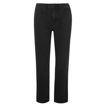 image of Jack Wills Maddison High Rise Straight Leg Jeans - Washed Black