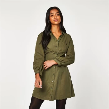 image of Jack Wills Windchelsea Utility Shirt Mini Dress - Green