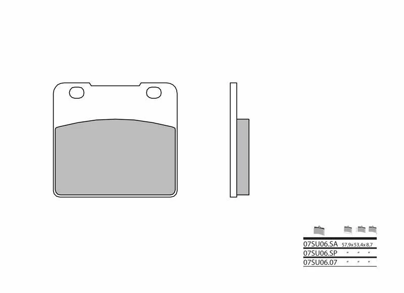 Image of Brembo S.p.A. Street Carbon Ceramic Brake pads - 07SU0607