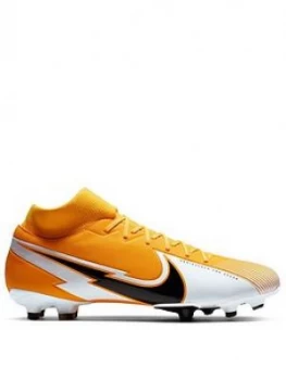 Image of Nike Mens Mercurial Superfly 7 Academy Firm Ground Football Boot - Orange/White