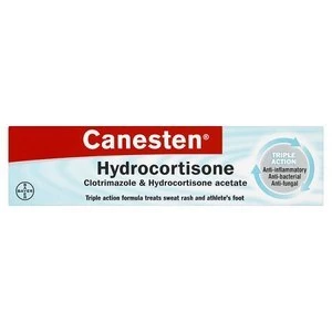 image of Canesten Hydrocortisone Anti Fungal Foot Cream 15g