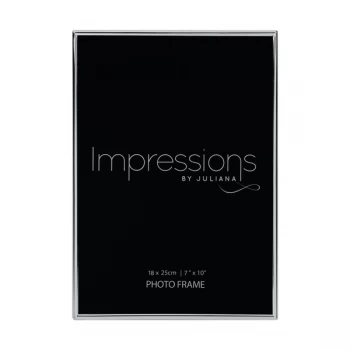 image of 7" x 10" - Impressions Thin Silver Plated Photo Frame