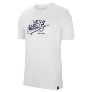 Image of Nike Tottenham Hotspur Futura T-Shirt 2023 2024 Adults - White
