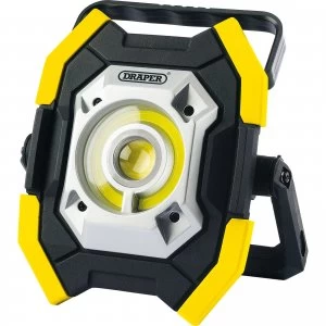 Image of Draper Twin Cob LED Rechargeable Worklight Yellow