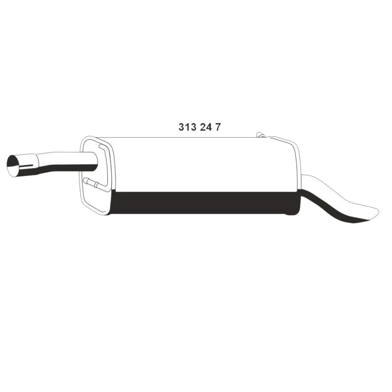 Image of ERNST 313247 Rear silencer Rear End Silencer (3437)