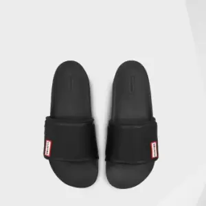 Image of Hunter Womens Original Adjustable Slides - Black - UK 5