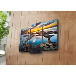 Image of 3PATK-70 Multicolor Decorative Canvas Painting (3 Pieces)