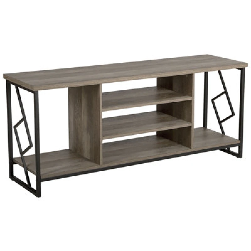 Image of Beliani TV Stand Forres Brown/ Black